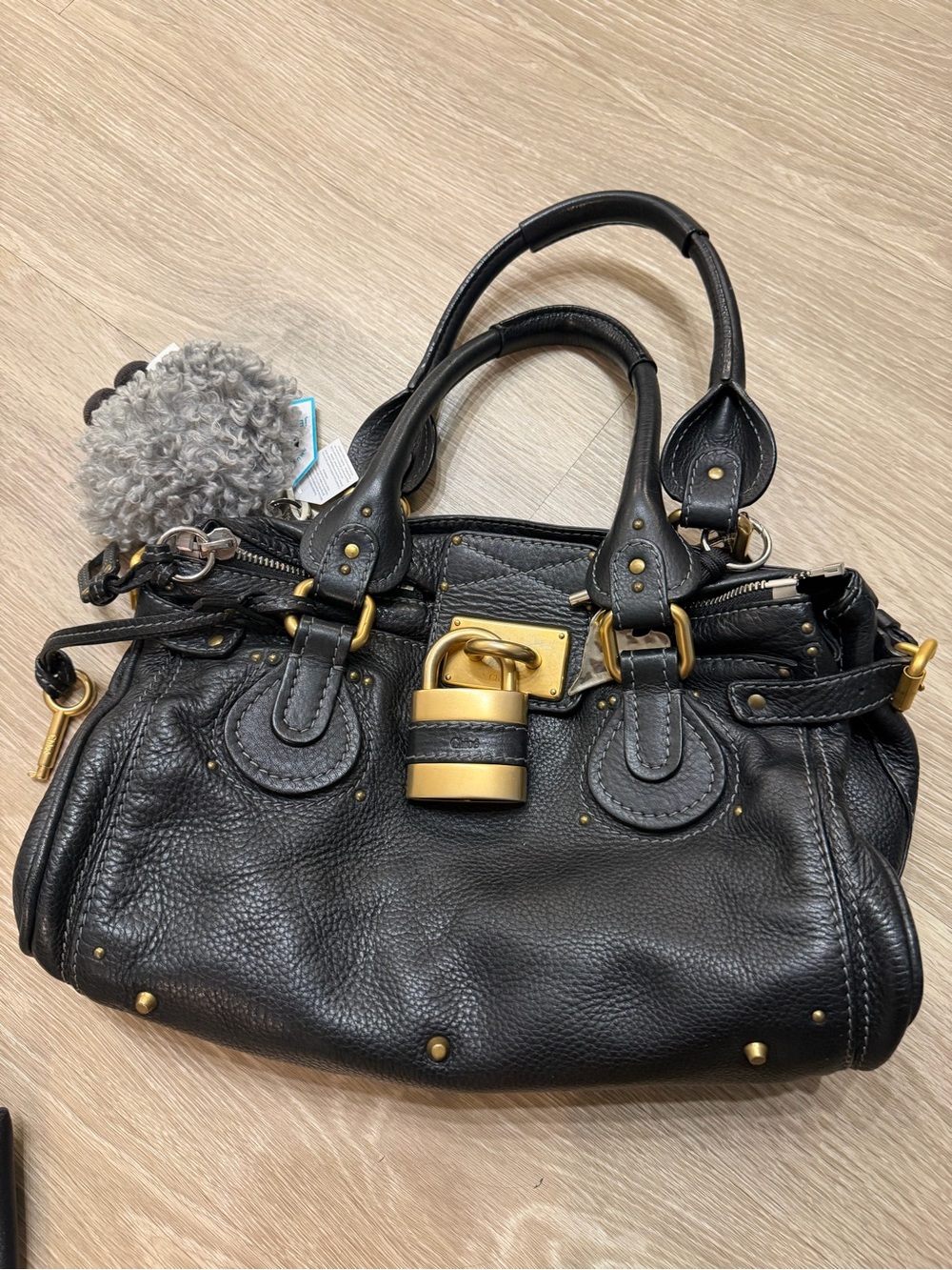 Chloe Paddington black leather shoulder bag